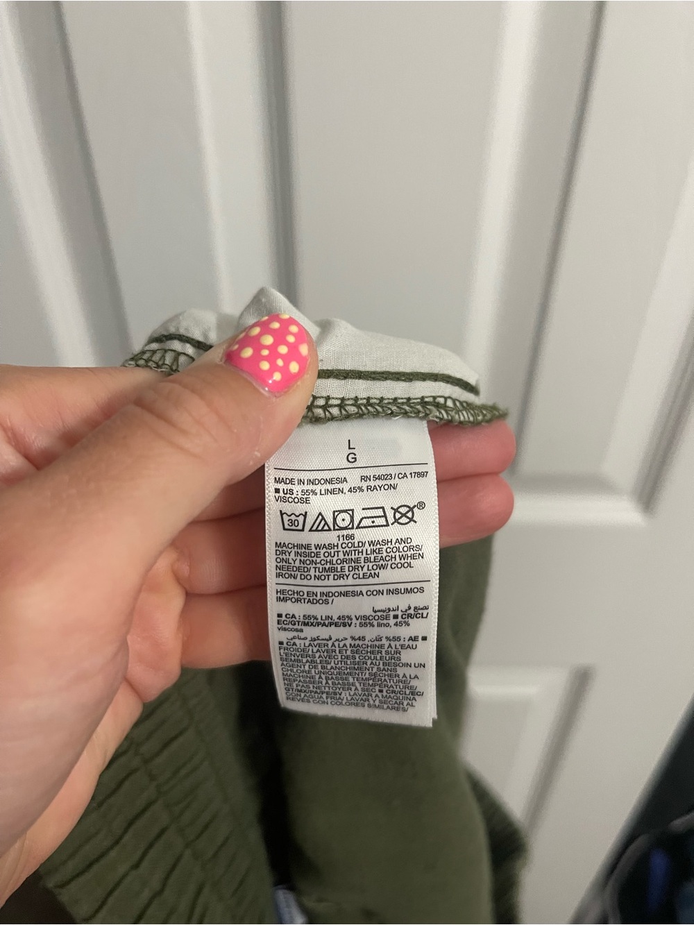 Old Navy Olive Green Wide Leg Elastic Waist Pants - Picture 5 of 5